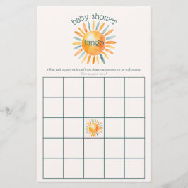 Hier komt de Son Baby Boy Shower Bingo spel