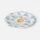 Hier komt de Son Baby Boy Shower Papieren Bordje (Gekanteld)