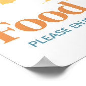 Hier komt de Son Baby shower eten Poster (Hoek)