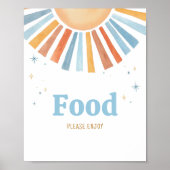 Hier komt de Son Baby shower eten Poster (Voorkant)