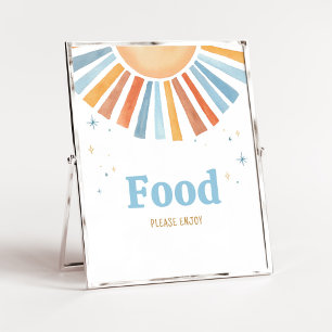 Hier komt de Son Baby shower eten Poster