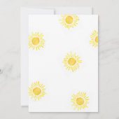 Hier komt de Son Baby shower Invitation Boy Son Kaart (Achterkant)