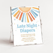 Hier komt de Son Baby shower Late Night Luiers Poster