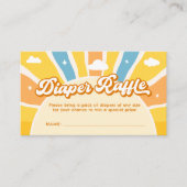 Hier komt de Son Baby shower Luier Raffle Informatiekaartje (Voorkant)
