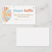 Hier komt de Son Baby shower Luier Raffle Informatiekaartje (Voorkant / Achterkant)