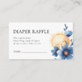 Hier komt de Son Baby shower Luier Raffle Informatiekaartje (Voorkant)