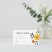 Hier komt de Son Baby shower Luier Raffle Informatiekaartje (Staand voorkant)