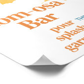 Hier komt de Son Baby shower Moeder Osa Bar Poster (Hoek)