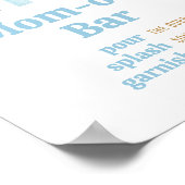 Hier komt de Son Baby shower Moeder Osa Bar Poster (Hoek)