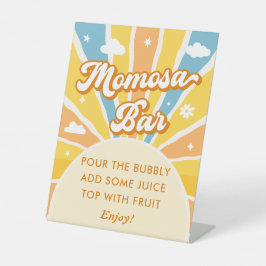 Hier komt de Son Baby shower Momosa Bar Reclamebord Met Voetstuk