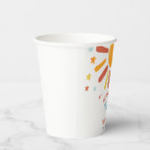 Hier komt de Son Baby shower Retro Boy Papieren Bekers (Rechts)