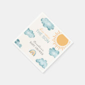 Hier komt de Son Baby shower Sunshine Servet (Hoek)