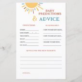 Hier komt de Son Baby voorspellingen en advies (Voorkant)