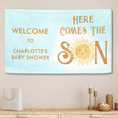 Hier komt de Son Blue Sky Baby shower welkom Spandoek