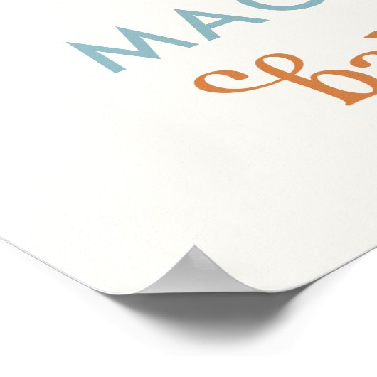 Hier komt de Son Boho Boy Baby shower Welkom Poster (Hoek)