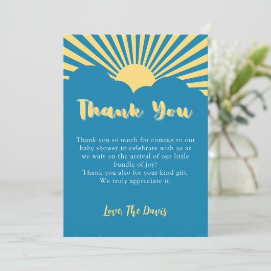 Hier komt de Son Boho Sunshine Retro 90. Kaart (Staand voorkant)