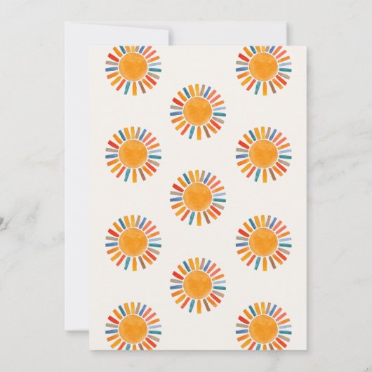 Hier komt de Son Boy Baby shower bedankkaart Kaart (Achterkant)