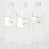 Hier komt de Son Boy Baby shower gunsten Waterfles Etiket (Flessen)