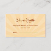 Hier komt de Son Boy Baby shower Luier Raffle Informatiekaartje (Voorkant)