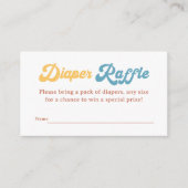 Hier komt de Son Boy Baby shower Luier Raffle Informatiekaartje (Voorkant)