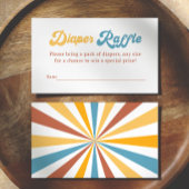 Hier komt de Son Boy Baby shower Luier Raffle Informatiekaartje