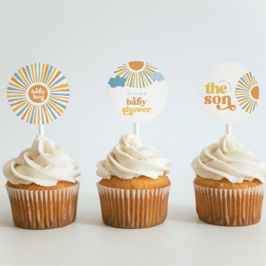 Hier komt de Son Cupcake Toppers
