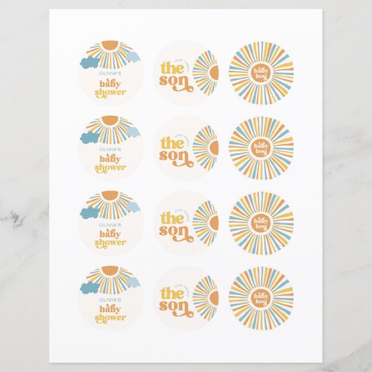 Hier komt de Son Cupcake Toppers (Voorkant)