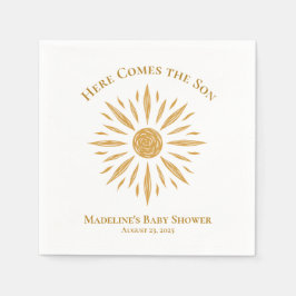Hier komt de Son Custom Baby shower servet