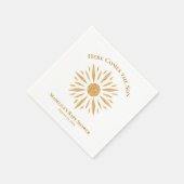 Hier komt de Son Custom Baby shower servet (Hoek)