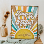 Hier komt de Son Diaper Raffle Baby shower teken Poster