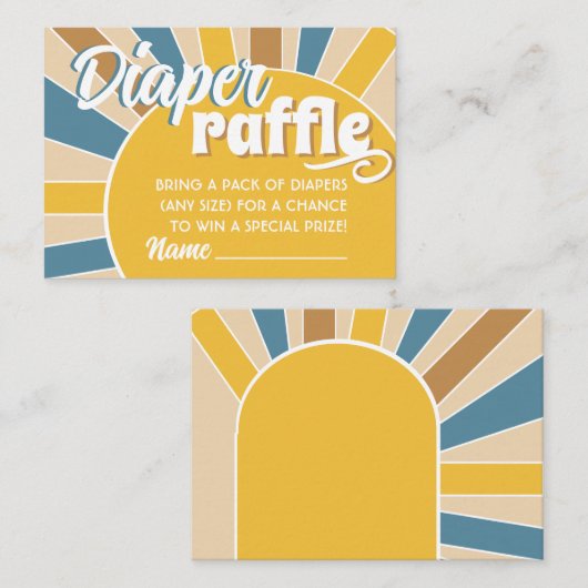 Hier komt de Son Diaper Raffle Informatiekaartje (Voorkant / Achterkant)
