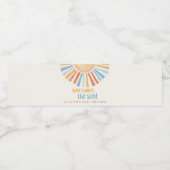 Hier komt de SON jongen baby shower Waterfles Etiket (Enkel label)