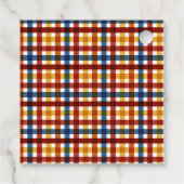 Hier komt de Son Plaid Baby Shower Bedankjes Labels (Achterkant)