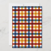 Hier komt de Son Plaid Baby Shower Kaart (Achterkant)