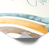 Hier komt de Son Retro Baby Boeken en geschenken Poster (Hoek)