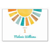 Hier komt de Son Retro Sun Baby Boy Tafelnummer (Voorkant)