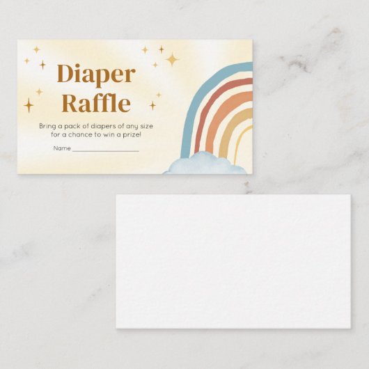 Hier komt de Son Retro Sunshine Luier Raffle Informatiekaartje (Voorkant / Achterkant)