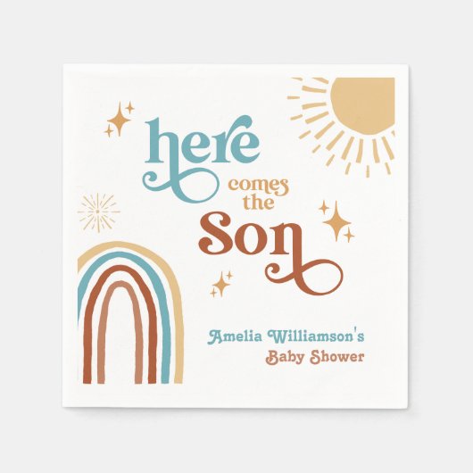 Hier komt de Son Retro Sunshine Servet (Voorkant)