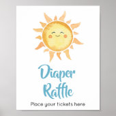Hier komt de Son Schattigee Sun Luier Raffle Poster (Voorkant)