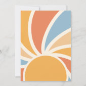 Hier komt de Son Sunrays Baby shower Invitation Kaart (Achterkant)
