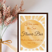 Hier komt de Son Sunshine Baby shower Flower Bar Poster