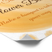 Hier komt de Son Sunshine Baby shower Flower Bar Poster (Hoek)