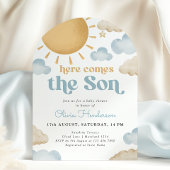 Hier komt de Son Sunshine Baby shower Invitation Kaart