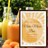 Hier komt de Son Sunshine Baby shower Mam-osa Bar Poster