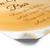 Hier komt de Son Sunshine Baby shower Mam-osa Bar Poster (Hoek)