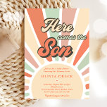 Hier komt de Son Sunshine Baby shower Party Kaart<br><div class="desc">Hier komt de Son Sunshine Baby shower feestuitnodiging</div>