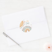 Hier komt de Son Sunshine Baby shower Sticker (Envelop)