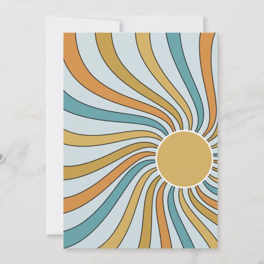 Hier komt de Son Sunshine Baby shower uitnodiging (Achterkant)