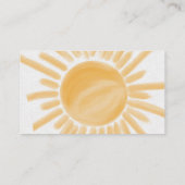 Hier komt de Son Sunshine Diaper Raffle Shower Informatiekaartje (Achterkant)