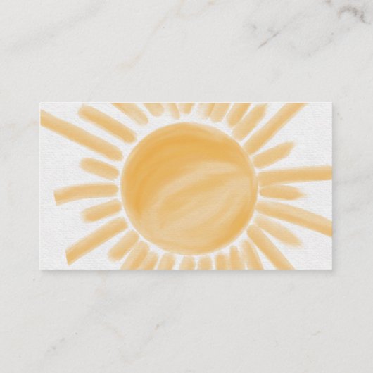 Hier komt de Son Sunshine Diaper Raffle Shower Informatiekaartje (Achterkant)